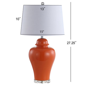 Winnie 27" Ceramic Urn LED Table Lamp - JONATHAN Y